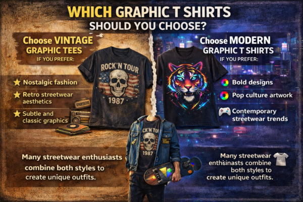 retro graphic tees vs modern graphic tees