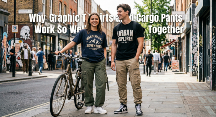 streetwear graphic tee cargo pants style