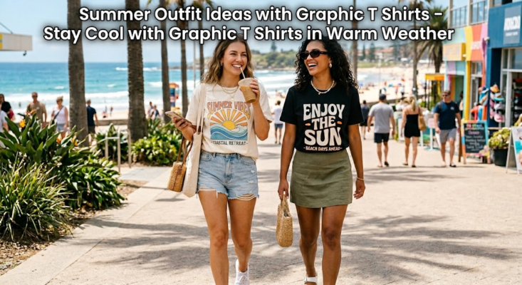 summer outfit ideas with graphic t shirts