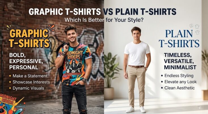 graphic t shirts vs plain t shirts comparison