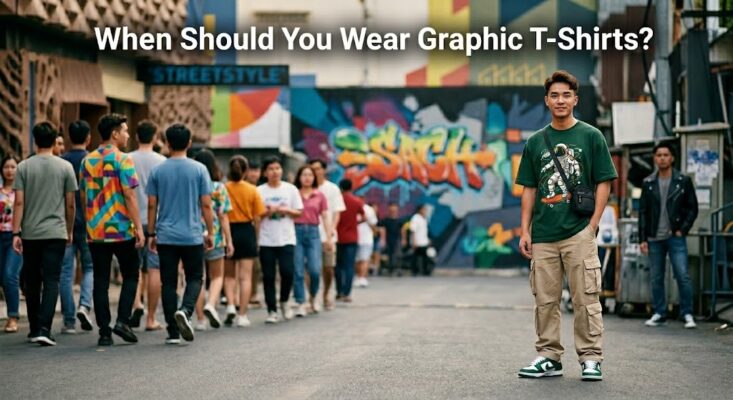 streetwear graphic tee vs plain tee outfit